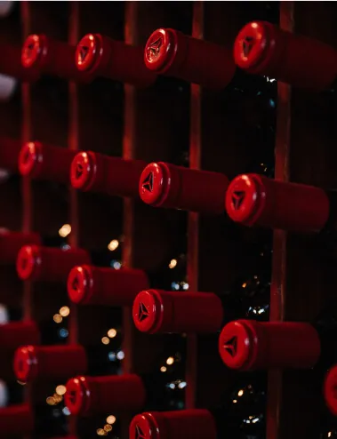 Chappellet bottles caps sticking out